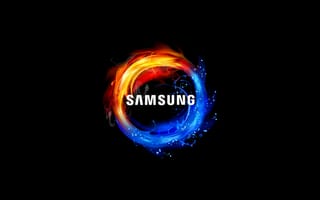 Картинка Samsung, разные, лого, логотип, амолед, amoled, черный, темный