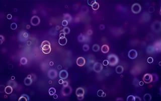 Картинка Bubbles,  4K,  Пурпурный,  Bokeh