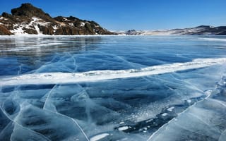 Картинка Байкал,  горы,  озеро,  лед,  8k,  4k,  5k