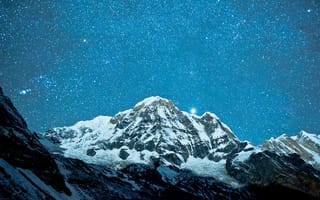 Картинка Непал, 5k, 4k, Гималаи, ночь, звезды