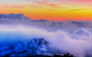 Картинка Альпы, 5k, 4k, 8k, Франция, закат, облака