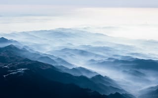 Картинка Mist,  Вершины,  Туман,  Горы