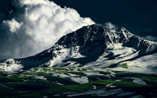 Картинка Арагац,  облака,  горы,  Армения,  4k,  5k