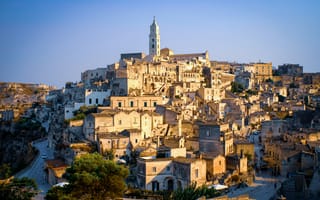 Картинка город, архитектура, пейзаж, исторический, итальянский, солнце, дома