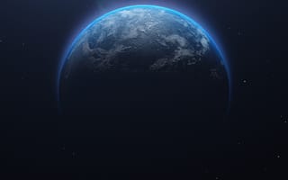 Картинка Земля, земля, планета, земной шар, космос, темный, темнота