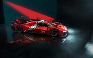 Картинка Ferrari 499P, Ferrari, 499P, Феррари, люкс, дорогая, машины, машина, тачки, авто, автомобиль, транспорт, красный, спорткар, спортивный