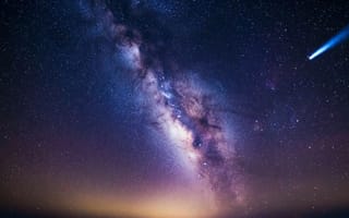 Картинка галактика, космос, звезды, небо, комета, астрономия, картинка