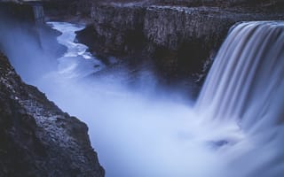 Картинка Деттифосс,  скалы,  водопад,  Исландия,  4k,  5k