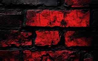 Картинка кирпичная стена, красный, черный, текстура, фоновое изображение, графика, абстракция