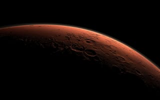 Картинка Марс, космос, планета, темный, темнота