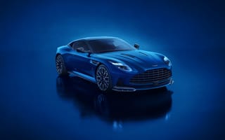 Картинка автомобиль, спорткар, синий, Aston Martin, дизайн, футуристический, обои