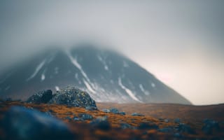 Картинка природа, гора, туман, дымка