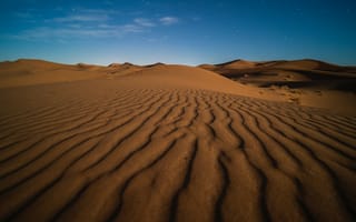 Картинка пустыня, песок, песчаный, дюна, засушливый, холм, бархан, природа, ночь, звезды, звезда