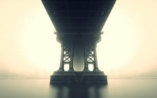 Картинка Manhattan Bridge,  Река,  Манхеттен,  Мост,  Manhattan