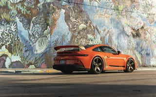 Картинка Porsche 911 992, Porsche 911, Porsche, Порше, современная, машины, машина, тачки, авто, автомобиль, транспорт, оранжевый
