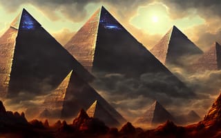 Картинка пирамида, фантастика, фантастические