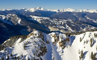 Картинка Вейл,  снег,  горы,  туризм,  путешествие,  США,  Колорадо,  4k,  5k