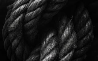 Картинка веревка, черно-белый, текстура, дизайн, фотография, обои, природа