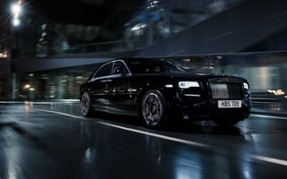 Картинка Роллс-Ройс Блек Бедж,  черный,  роскошные автомобили,  Женева Авто Шоу 2016