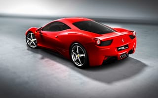 Картинка Ferrari, задом, красная