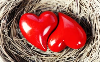 Картинка сердца, форма, сердечки, красные, фигурки, плетеная
