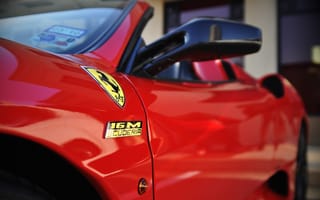 Картинка Ferrari, Феррари, люкс, дорогая, машины, машина, тачки, авто, автомобиль, транспорт, кабриолет, спорткар, спортивная машина, спортивное авто, красный, макро, крупный план