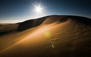 Картинка пустыня, песок, песчаный, дюна, засушливый, холм, бархан, природа, солнце