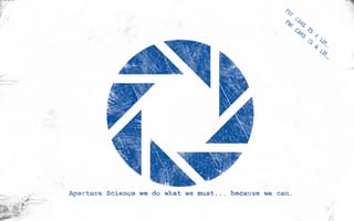 Картинка Portal, минимализм, логотип, компания, aperture science, надпись
