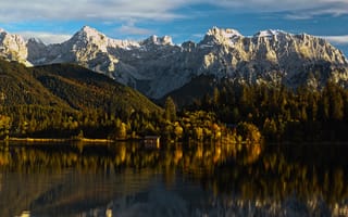 Картинка гора, озеро, quiet mountain