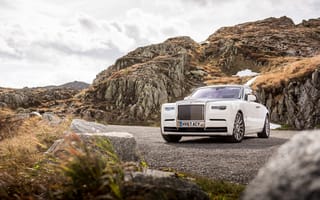 Картинка Rolls-Royce, Phantom, Роллс Ройс, машины, машина, тачки, авто, автомобиль, транспорт, гора, белый