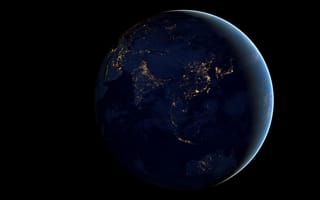 Картинка Земля, земля, планета, земной шар, космос, темный, темнота, amoled, амолед, черный