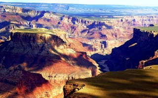 Картинка Grand Canyon, скалы, тени