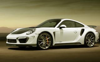 Картинка Porsche, Stinger, GTR, Порше, машины, машина, тачки, авто, автомобиль, транспорт, вид сбоку, сбоку, белый