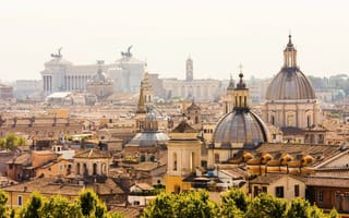 Картинка Рим, Италия, город, города, здания, архитектура, купол, исторический, история, старинный
