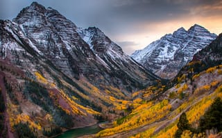 Картинка горы, гора, природа, пейзаж, осень