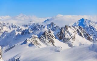 Картинка горы, гора, природа, скала, зима, снег