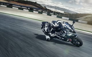 Картинка Kawasaki, байк, мотоцикл, мотоциклист, гонка, скорость, быстрый
