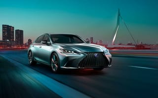 Картинка Lexus, Лексус, люкс, дорогая, современная, машины, машина, тачки, авто, автомобиль, транспорт, город, здания, вечер, сумерки