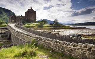 Картинка Eilean Donan Castle, Scotland, пейзаж, Dornie