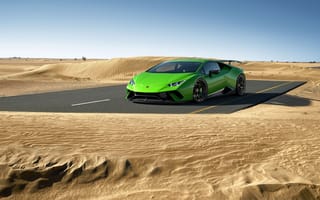 Картинка Lamborghini Huracan, Lamborghini, Huracan, Ламборджини, Ламборгини, машины, машина, тачки, авто, автомобиль, транспорт, пустыня, песок, песчаный, зеленый