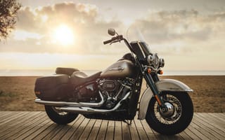 Картинка Harley Davidson, Harley, Davidson, Харли-Дэвидсон, байк, спортбайк, мотоцикл, вид сбоку, сбоку, утро, утренний