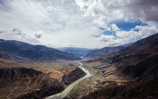Картинка горы, Magnificent Da Du River, China, река, Китай