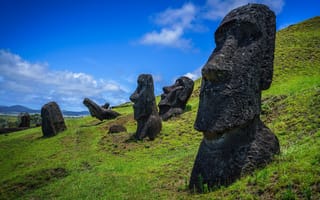 Картинка Моаи, статуя, остров Пасхи, Полинезия, архитектура