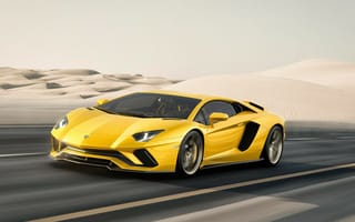 Картинка Lamborghini Aventador, Lamborghini, Aventador, Ламборджини, Ламборгини, люкс, дорогая, спорткар, машины, машина, тачки, авто, автомобиль, транспорт, скорость, быстрый, дорога, желтый