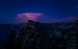 Картинка горы, гора, природа, скала, ночь, темнота