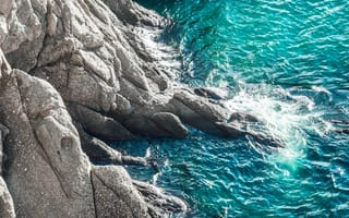 Картинка океан, море, вода, природа, голубой, бирюзовый, скала, волна