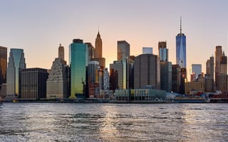 Картинка Нью Йорк, Нью-Йорк, город, здание, небоскреб, США, города, здания, мегаполис