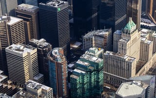 Картинка Торонто, Канада, город, города, здания, мегаполис, сверху, c воздуха