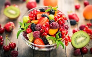 Картинка киви, фрукт, смородина, ягоды, ягода, фрукты, малина