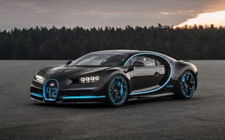 Картинка Bugatti Chiron, Bugatti, Chiron, Бугатти, машины, машина, тачки, авто, автомобиль, транспорт, черный, вечер, сумерки